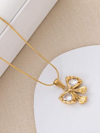 1 pièce Collier en acier inoxydable de style vintage minimaliste et haut de gamme pour femmes