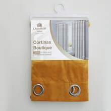 Cortinas opacas de terciopelo - Amarillo - Ver 4