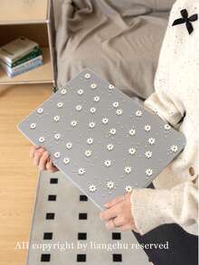 1 Piece, Frosted Transparent Acrylic Laptop Case: Featuring A White Daisy Pattern, Lightweight And Shockproof, 3D Ventilation, Compatible With Various MacBooks (Air13 2025/Pro 16 M4, Etc.), An Essential Protective Case For Office And Study