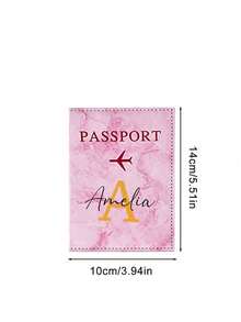 Bao đựng hộ chiếu tùy chỉnh với tên và vé máy bay, có thể chọn chữ cái từ A-Z, ví đựng hộ chiếu du lịch, ví cho nam và nữ, sổ hộ chiếu, họa tiết vân đá cẩm thạch, chất liệu da PU, bao đựng hộ chiếu sang trọng cho du khách hưởng tuần trăng mật, vật dụng không thể thiếu khi đi máy bay, món quà hoàn hảo cho gia đình và bạn bè. - Nhiều màu - Xem 9