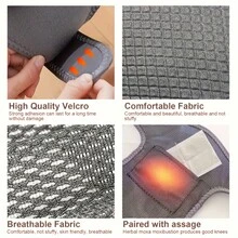 1 Pc Multifunctional Knee & Leg Massager | Heated Knee Support Bag With Massage | Wireless Knee Massager With Heat & Vibration | Warm Massage Knee Pad - USB Rechargeable, Suitable For Knee, Shoulder & Elbow, Joint Care, Portable Design, Lightweight, Durable Material, Breathable Cover, Ideal For Office Workers - Grey - View 5