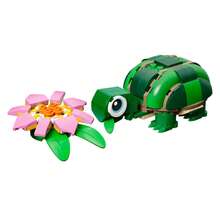 LEGO Building Blocks Creator 3-In-1 Turtle And Water Lily (31377) Building Kit, Suitable As Christmas/Birthday/New Year Gift For Adults