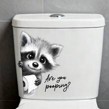 1/2pcs Funny Highland Cow Toilet Sticker, Waterproof Self-Adhesive Cow "Are You Pooping?" Text Wall Decal, Removable Vinyl Art Decor, Suitable For Bathroom Toilet Seat, Tank, Farmhouse Home Decor - Multicolor - View 6