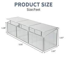 Outdoor Mini Greenhouse For Winter, Portable Polycarbonate Greenhouse With Aluminum Frame, Openable Top Ventilation, Cold Frame For Balcony Patio, Plant Greenhouse For Herbs Vegetables Flowers, Rustic Style Garden Greenhouse - 銀色 - 查看 3