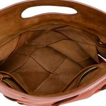 Authenticated Bottega Veneta PRE-OWNED Small French Calfskin Slip Tote Bag - 橘色 - 查看 4
