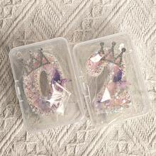 1 PC Elegant Purple Crown Number Candle 0-9 Birthday Candles Cake Topper Decoration For Birthday Party Wedding Celebration Coming-Of-Age Ceremony Proposal Gender Reveal Bridal Shower & 2026 New Year - Multicolor - View 4