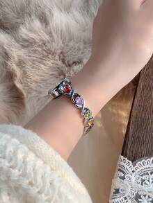 1pc Women's Elegant Gold High-Quality Fashion Quartz Watch Suitable For Daily Wear And Holiday Gifts - 銀色 - 查看 5