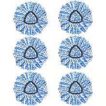 Spin Mop, Microfiber Mop Refills, Easy To Replace, Include 3 Mop Replace Heads, 1 Mop Base - 6 Heads - View 1