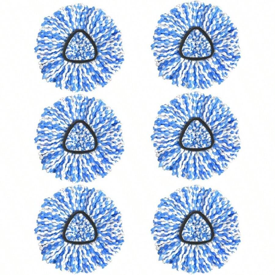 Spin Mop, Microfiber Mop Refills, Easy To Replace, Include 3 Mop Replace Heads, 1 Mop Base - 6 Heads - View 1