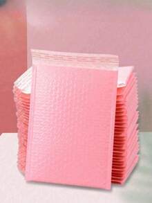 10/20/30/50pcs Metal Bubble Envelopes, Holographic Bubble Envelopes, Polyethylene Bubble Envelopes, Waterproof Self-Sealing Shipping Bags, Foil Glitter Charm Shipping Envelopes, Holographic Cushion Envelopes - Pink - View 1