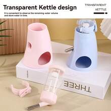 1个80毫升容量宠物喂食器/饮水器，带滚珠分配器，100毫升喂食碗，15°倾斜设计，方便喂食并保护颈部 - 彩色 - 查看 5