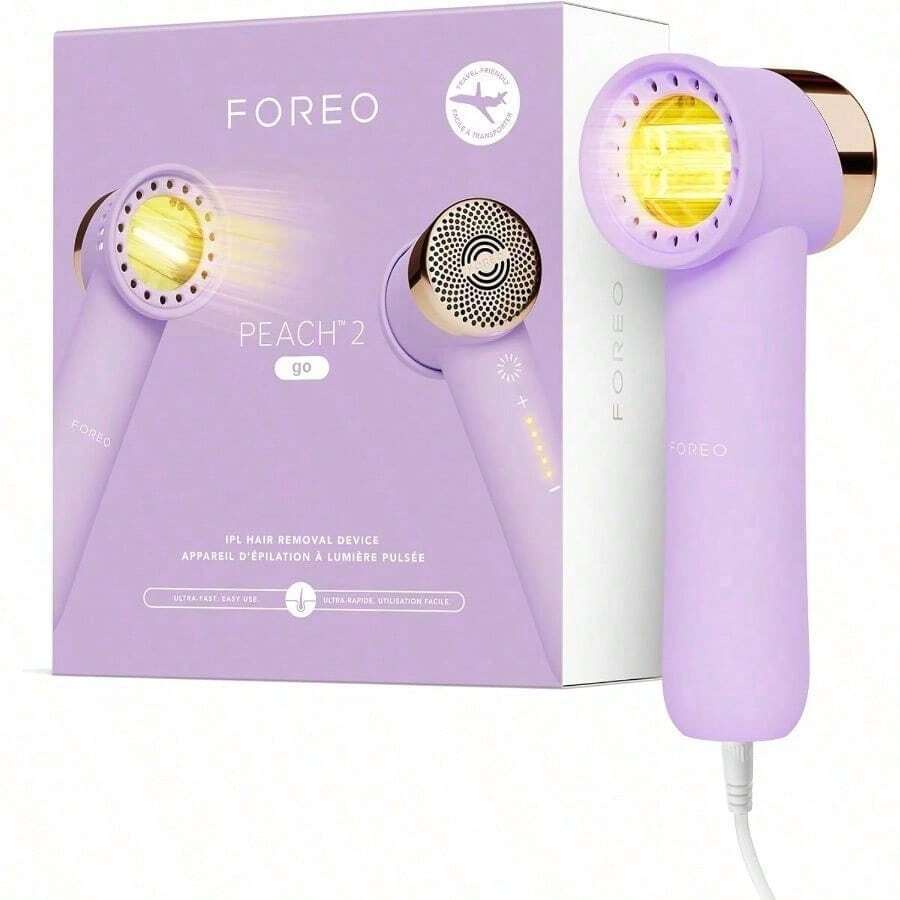 FOREO PEACH 2 Go IPL Depiladora Luz Pulsada - Alternativa para Depiladora Láser Mujer y Hombre Facial y corporal Rápido e indoloro Lavander - Multicolor - Ver 1