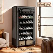 Compact, Space-Saving, Multi-Tier Shoe Rack For Clutter-Free Entryways And Dorm Rooms, A Dust-Proof, Easy-Clean Storage Cabinet Designed To Maximize Small Hallways, Closet Corners, And Mudrooms With Adjustable Shelves, Moisture-Resistant Finish, Sturdy Steel Frame, Non-Slip Base, And Roomy Compartments That Accommodate Sneakers, Boots, Heels, And Flats - Multicolor - View 3