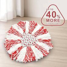 Spin Mop Replace, Base, Mop Handle OCedar EasyWring 1 System, Include 2 Microfiber Mop, 1 Sturdy Iron 30 - 58 Inch Mop Handle, 1 Scrubber, 1 Spin Base - 2 個紅色刷頭 + 1 組拖把桿 + 1 個底座 + 1 把刷子 - 查看 4