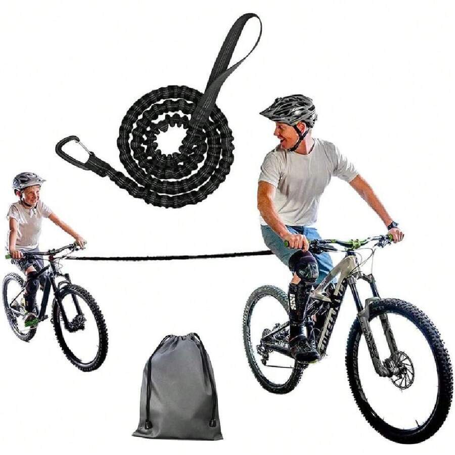 Cuerda de remolque, cuerda de tracción para niños de bicicleta, cuerda de tracción para padres e hijos con gancho de , cinturón elástico resistente con bolsa de almacenamiento,36640576 - Multicolor - Ver 1