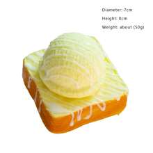 1pc Soft Slow Rebound Realistic Toast Ice Cream Bread Model, Commercial Sample Display, PU Material - Multicolor - View 11
