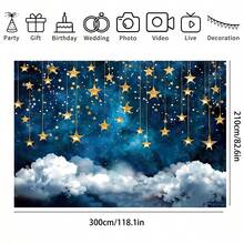 Starry Sky Background Cloth - Starry Sky Theme Party Photo Background Tapestry, For General And Follow-Up Use - No Electricity Required Decorative Banner (Suitable For Home, Parties, Photo Shoots)