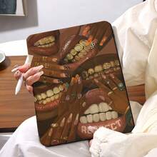 360°旋转iPad保护壳，Y型折叠支架，高清UV印刷，适用于iPad 11（2025款）、iPad Air 11/13（2025款M3）、iPad Air（M2）11/13英寸、iPad Air 4/5/6 10.9英寸、iPad Pro 11英寸、iPad Pro 12.9英寸、iPad 10.2英寸、iPad第九/十代及其他多种型号。保护套设计，支持多角度调节，六向支架摆放，内置笔槽，透明后盖，防摔保护，自动唤醒/睡眠功能。 - 彩色 - 查看 5