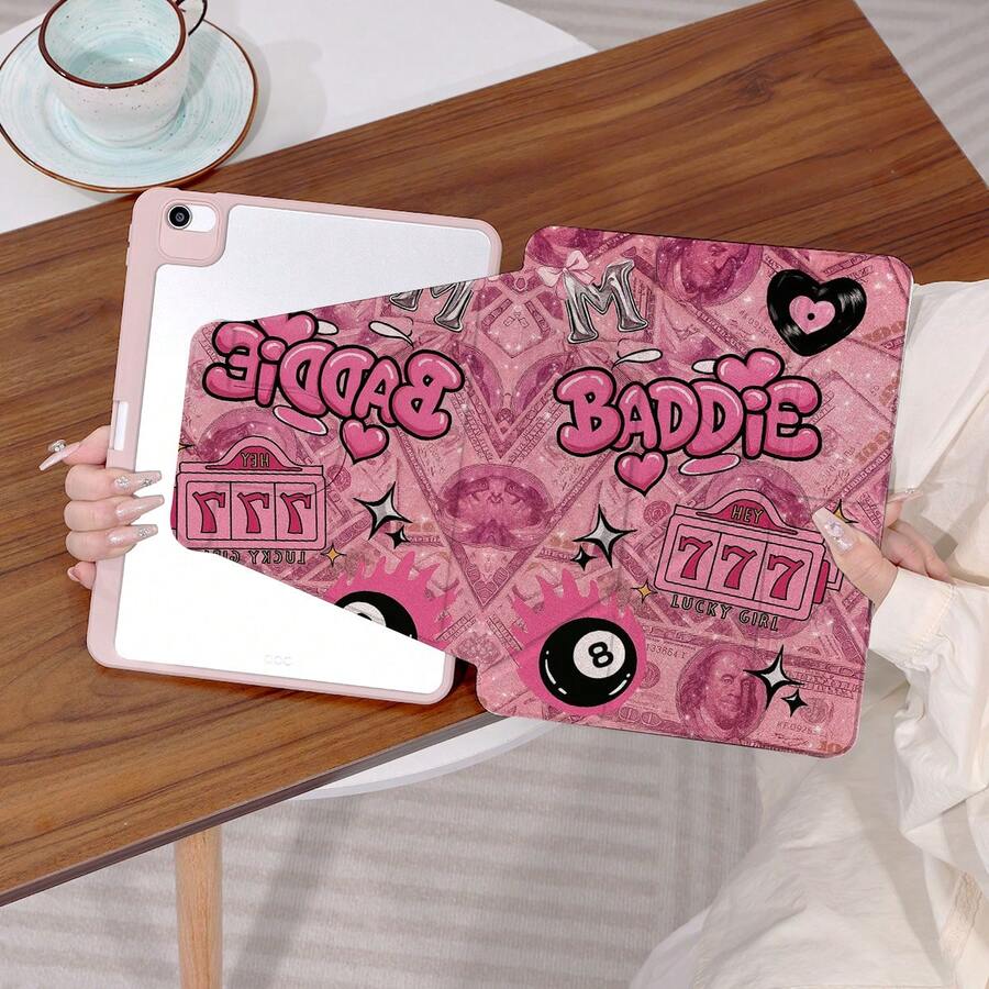 360° Rotatable IPad Case, Y-Shaped Folding Stand, HD UV Printing, Compatible With IPad 11 2025, IPad Air 11/13 2025 M3, IPad Air (M2) 11/13 Inch, IPad Air 4/5/6 10.9inch, IPad Pro 11 Inch, IPad Pro 12.9 Inch, IPad 10.2 Inch, IPad 9th/10th Generation And Other Models, Protective Cover Design, Supports Multi-Angle Adjustment, Six-Way Stand Placement, Built-In Pen Slot, Transparent Back Cover, Anti-Drop Protection, Auto Wake/Sleep Function - Multicolor - View 1