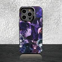 Funda de Teléfono Azure x Two Time Fanart para 17,16,15,14,13,12,11,Pro,Max,Plus, Cubierta Negra Mate a Prueba de Golpes - z3 - Ver 7