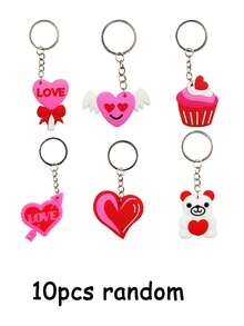 5/10/50pcs Heart Keychains Suitable For Couples, Ized Matching Key Rings, Valentine's Day & New Year Gifts, Love-Themed Keychain
