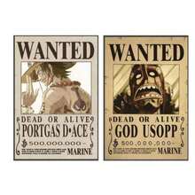 ONE PIECE Set de 1/2/3/6 pósteres de pared de , pósteres de "Se Busca" con personajes como Shanks, Sabo, Ace, Boa Hancock, Trafalgar Law, Gol D. Roger, Yamato, etc. (sin marco)