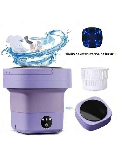 6 ventajas principales de la lavadora plegable | limpieza profunda, rueda ondulada de cuatro dimensiones antilavado de manos | gran capacidad de 8 l | esencial para viajes de negocios