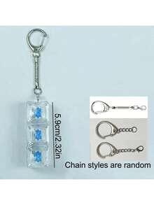 1 pieza Llavero giratorio de tecla portátil - Disfruta de la diversión de los teclados mecánicos en cualquier momento y lugar, alivia el estrés y la ansiedad - Multicolor - Ver 7