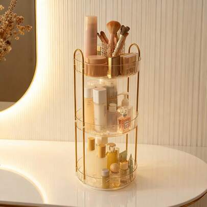 1 st 1/2/3-vånings multifunktionellt förvaringsställ i plast, roterbart, stor kapacitetsfat i flera lager, tårta-, dessert- och bröddisplayställ, lämplig för kök, vardagsrum, kontor, fester och bröllop. Matdisplayställ, platsbesparande förvaringshållare