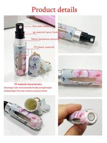 1/2pcs水晶蝴蝶吊坠香水分装瓶，带钥匙扣花蝴蝶印花图案化妆品瓶，女包挂件，底部灌装香水分装工具，送给家人和朋友的生日礼物，节日礼物，适合旅行便携5ml