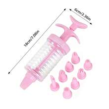 8 Pcs Plastic Piping Tips Set With Coupler And Bag Holder For Cake Cookie Cream Pastry Decorating Baking Tools - Multicolor - View 3