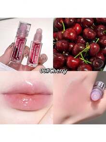 Magic Lip Oil With Roller Applicator - Moisturizing And Nourishing, Long-Lasting Hydration, Suitable For All Light Skin Tones, Quick And Even Application, Perfect For Daily, Stage, Evening And Holiday Makeup, Stage Makeup, Fun Design, Long-Lasting Formula. Transparent Lip Gloss Roller, Moisturizing Oil, Lip Balm, Lip Makeup, Moisturizing Base, Lip Tint, For Women Fruity Oil.