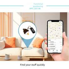 Leather Keychain Holder Case Compatible With Apple AirTag Cute Protective Air Tag Cover Keychain Ring Anti-Scratch Finder GPS Tracker Case - Multicolor - View 7