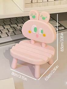 1pc Cute Rabbit Desk Phone Holder, Adorable Mini Chair Stand, Creative Decor And Charging, Non-Slip Design, Suitable For Various Scenarios
