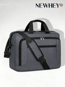 NEWHEY 17.3英寸笔记本电脑包，大容量防水笔记本电脑公文包，男士商务办公笔记本电脑包，17英寸可调节肩带斜挎包，笔记本电脑包，办公包