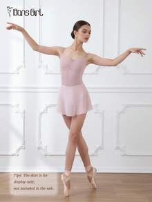 DonsGirl 1pc Women's Ballet Leotard, Spaghetti Strap Design, Criss-Cross Back Tie Waist, Tight Fit, Suitable For Dance/Gymnastics/Yoga, Performance Wear - Dusty Pink - View 8