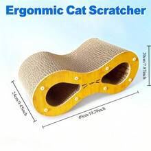 Cadeira de Descanso para Arranhar Gatos Internos Marrom, Prancha de Arranhar de Dois Lados, Tapete Grande para Arranhar Gatos - A - Visão 4