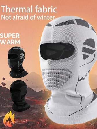 1 Pasamontañas unisex térmico, a prueba de viento y grueso para otoño e invierno - Protector facial y de cuello completo, máscara a prueba de polvo y viento para senderismo, esquí, ciclismo y snowboard al aire libre