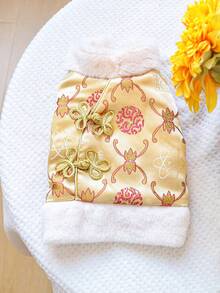 1件宠物衣服，狗狗/猫咪服装，小型犬可爱装扮，保暖舒适，喜庆中国新年设计 - 彩色 - 查看 13