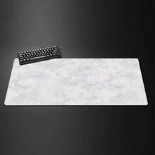 Mouse Pad de Jogo Texturizado Cinza, Tapete de Mesa de Escritório de Computador para Jogos, [Unidade de Tamanho: Cm], Mouse Pad de Borracha Antiderrapante para Teclado, Tapete de Mesa Estendido. A parte de trás é feita de uma base de borracha antiderrapante durável, e o padrão de textura hexagonal de alta densidade pode segurar firmemente a mesa para evitar que o mouse pad deslize durante o uso diário e o movimento do mouse. - Multicolorido - Visão 13