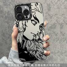 Funda de teléfono premium de envío nacional de Anime  Nine Columns ♡ Funda de Teléfono Anime para Apple  17/16/15/14/13/12/11/air/Pro/ProMax  Galaxy S20/S21/22/S23/S24/S25 Plus, Fe, Ultra, A05/A13/A15/A16/A24/A25/A35 Redmi Note13ProPlus/Note14ProPlus, Pixel, MotoG86, G56, Funda de Teléfono Duradera Antihuellas - H4698G - Carcasa vibrante de dos tonos en negro claro de luna - Ver 2