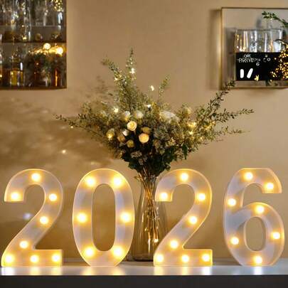 2026 Light Up Numbers - Battery Powered LED Marquee Numbers Lights For Graduation Party Decor, Class Of 2026 Sign, New Year, Christmas & Senior Night Decorations