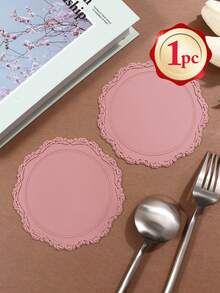1 pieza Salvamanteles de silicona de 35cm, estilo nórdico para decoración de mesa de comedor, lavable, fácil de limpiar, antideslizante, elegante, para ajuste de mesa de comedor, almohadilla para encimera de cocina, decoración de boda y festividades - Multicolor - Ver 9