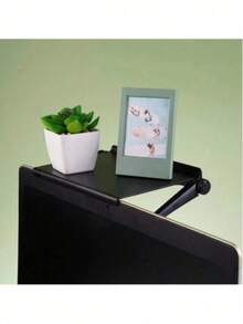 1个可调节电视/显示器顶层置物架，展示收纳架，适用于电视、路由器、机顶盒、电脑显示器、小物件收纳，安装简便，无需钻孔，桌面整洁，节省空间，适用于家庭、办公室、直播等场景，提升生活品质 - 彩色 - 查看 6