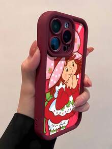 Diseño clásico y adorable de Rosita Fresita. Esta elegante funda es compatible con los modelos  16, 15, 14 Pro Max, 13, 12, 11, XR y XS Plus. Fabricada en silicona TPU, ofrece protección contra golpes y caídas, además de una sensación superior. Es un regalo ideal para familiares, amigos y seres queridos, y una opción perfecta para Navidad.fundas para  13,funda  13,funda  16,fundas ,funda  15,funda para ,fundas para  16,fundas  11,fundas  15,funda  17,protector para ,funda  14,fundas  12,fundas  14,funda  17 pro max,fundas  13,fundas>,,fundas navideñas ,,helko kitty,funda navideña,helko kitty - Burdeos - Ver 4