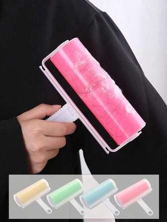 Juego de rodillo de pelusa reutilizable y lavable de silicona de gran tamaño - Quitapelos estático extra pegajoso para mascotas y pelusa con cepillos de microfibra de doble tamaño, mango ergonómico sin batería, herramienta de limpieza doméstica para todo tipo de superficies como dormitorio, muebles, alfombras, asientos de coche, ropa de cama y ropa, artículo esencial para dueños de mascotas, limpiador compacto de pelusa y polvo