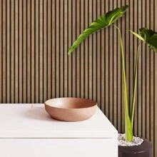 Adhesive Wallpaper With Natural Wood Ribbed Pattern, Thin Strips - Multicolored 18 - View 6