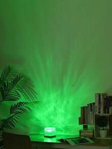 1pc Square Decorative Bedroom Bedside Lamp, Living Room Lamp House Water Wave Pattern Trending Atmosphere Lamp, Romantic High-Quality Desk Lamp, Bedroom Bedside Sleep Lamp - Multicolor - View 6