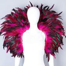 1 chiếc khăn choàng lông vũ, thích hợp cho cosplay, dạ hội hóa trang phong cách punk, lễ hội Carnival và các dịp khác, khăn choàng vai lông vũ, phụ kiện trang phục biểu diễn phong cách punk, lễ hội Carnival. - Loại M - Xem 14