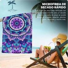 Toalla de Microfibra para Playa sin Toalla De Playa Superligera, Toalla De Microfibra Sin Toalla De Playa Fina Superabsorbente Y De Secado Rpido prpura - Púrpura - Ver 4